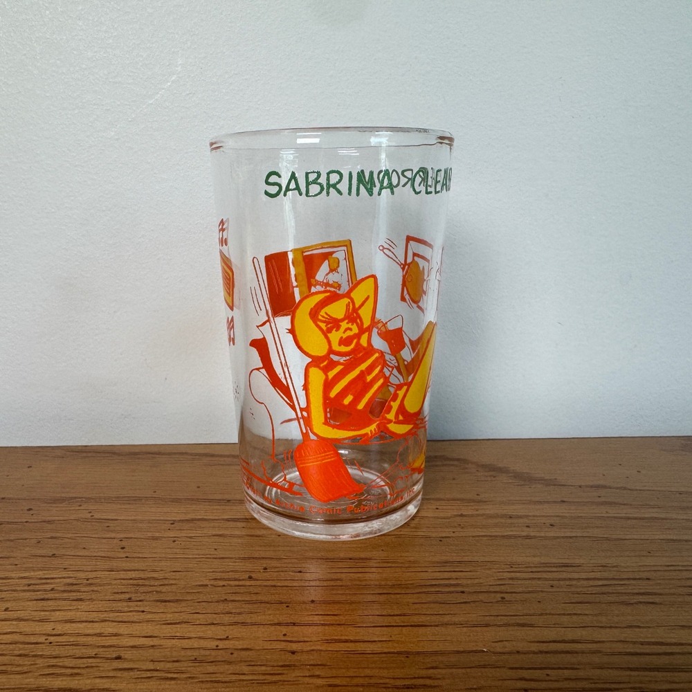 Vintage 1971 Sabrina the Teenage Witch Archie‎ Comics Juice Glass Orange